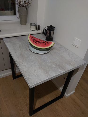 Стол Форли бетон / черный матовый фото покупателя 61