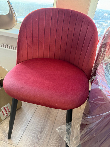 Стул на металлокаркасе Gabi 1 light blue / black / gold фото покупателя 603