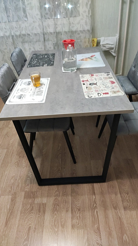 Стол Лота Лофт 120 32 мм бетон / черный матовый фото покупателя 93