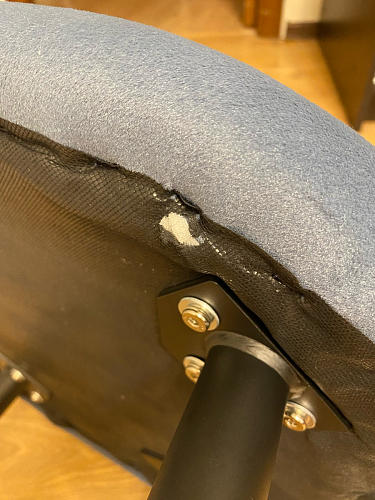 Стул на металлокаркасе Gabi 1 line light blue / black фото покупателя 283