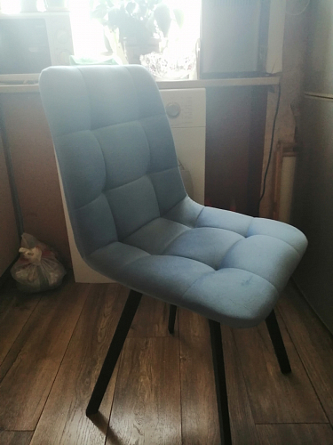 Стул на металлокаркасе Чилли бежевый / белый каркас фото покупателя 733