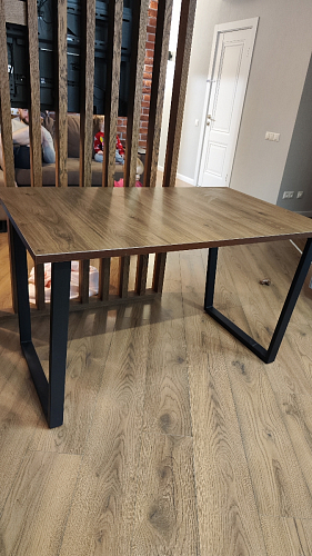 Деревянный стол Лота Лофт 140х80 черный матовый / бетон светлый фото покупателя 14