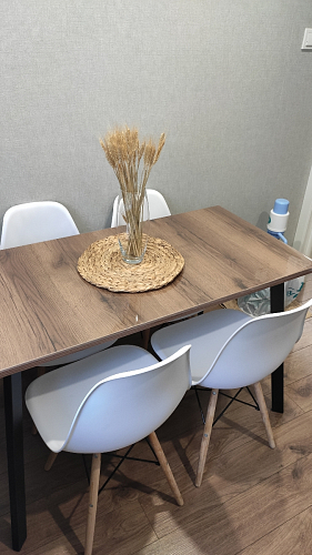 Стол Тринити Лофт 120 32 мм бетон / черный матовый фото покупателя 125