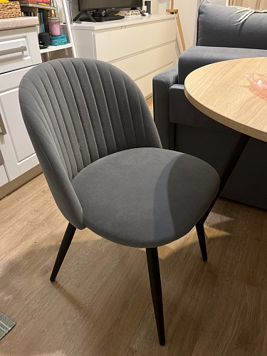 Стул на металлокаркасе Gabi 1 light purple / black / gold фото покупателя 37