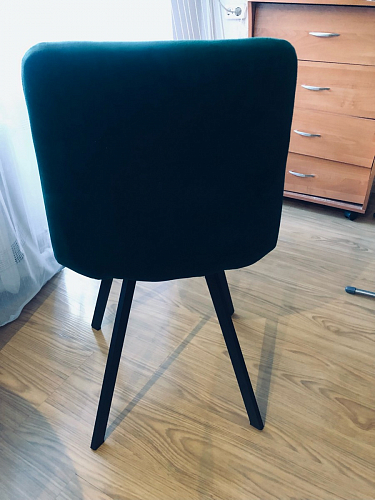 Стул на металлокаркасе Чилли синяя ткань / белый фото покупателя 753