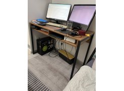 Письменный стол Леон Лофт дуб делано темный / черный матовый фото покупателя 79