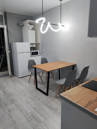 Деревянный стол Лота Лофт 140х80 черный матовый / бетон светлый фото покупателя 824