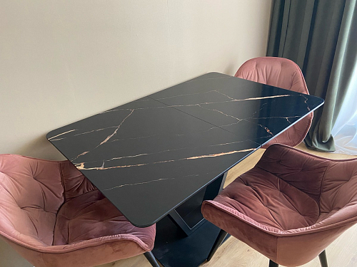 Стол на тумбе Бугун обсидиан / черный фото покупателя 83