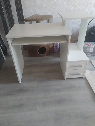 Компьютерный стол Джаз-24 левый дуб молочный фото покупателя 162