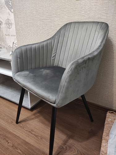 Стул на металлокаркасе Slam dark beige фото покупателя 70