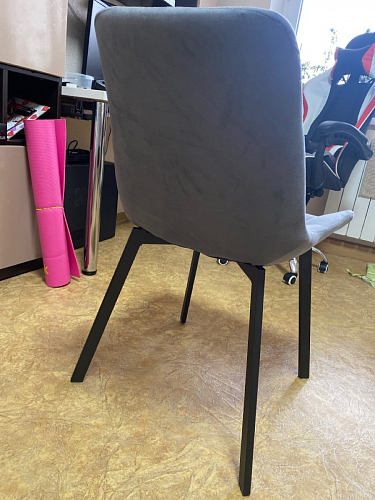 Стул на металлокаркасе Челси К морская волна / черный фото покупателя 166