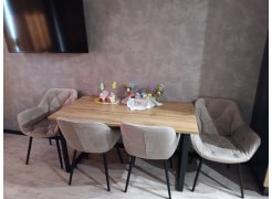 Стол Лота Лофт 140 25 мм черный матовый / бетон фото покупателя 969