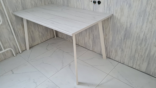 Стол Тринити Лофт 120 32 мм бетон / черный матовый фото покупателя 656