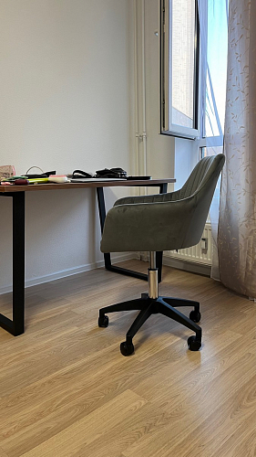 Стол раскладной Лота Лофт 120 25 мм юта / черный матовый фото покупателя 785