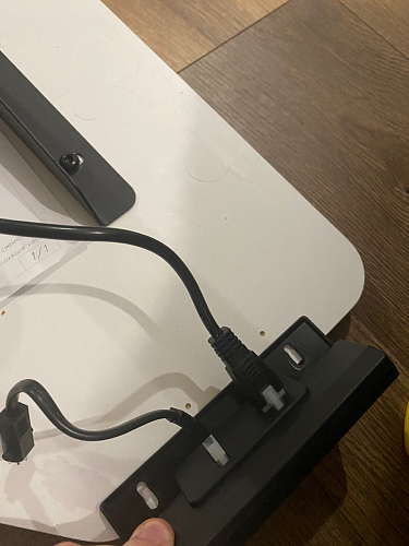 Компьютерный стол Маркос с механизмом подъема 140х80х75 белый / вотан дуб фото покупателя 6