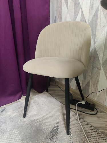 Стул на металлокаркасе Gabi 1 light purple / black фото покупателя 842