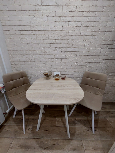 Стул на металлокаркасе Чилли зеленый / черный фото покупателя 848