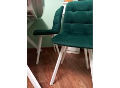 Стул на металлокаркасе Чилли синяя ткань / белый фото покупателя 291