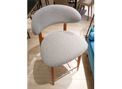 Полубарный стул Lucas светло-серый / орех из шоурума 1