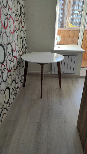 Стол обеденный Bosco D90 белый / натуральный фото покупателя 2