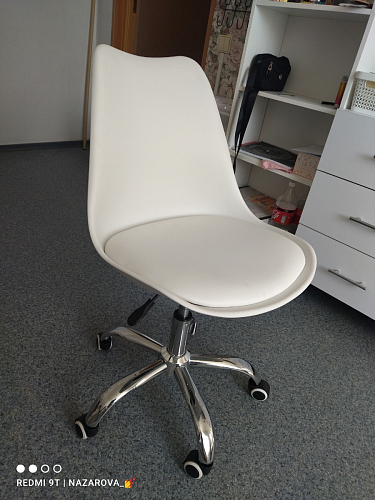 Компьютерное кресло Kolin с подушкой clear / white фото покупателя 202