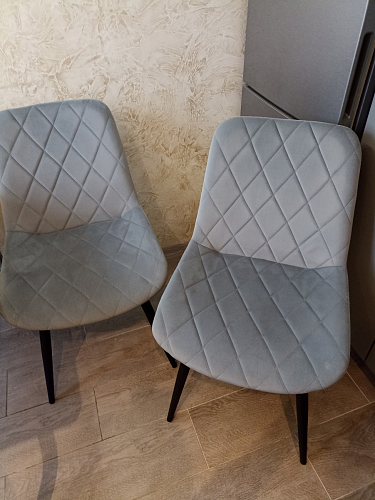 Стул на металлокаркасе Fox light blue / black фото покупателя 5