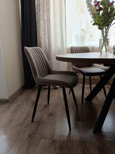 Стул на металлокаркасе Седа К кирпичный / черный фото покупателя 96