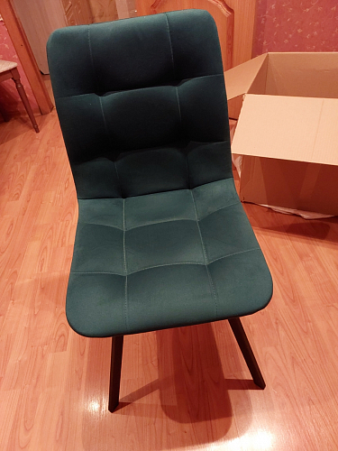 Стул на металлокаркасе Чилли зеленый / черный фото покупателя 866