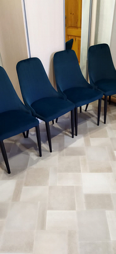 Стул на металлокаркасе Kora dark gray / black фото покупателя 62