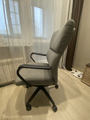 Компьютерное кресло Benefit/Бенефит флок серый 29 фото покупателя 32