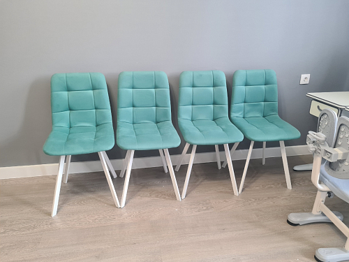 Стул на металлокаркасе Чилли зеленый / белый каркас фото покупателя 570