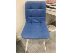 Стул на металлокаркасе Чилли синяя ткань / белый фото покупателя 417