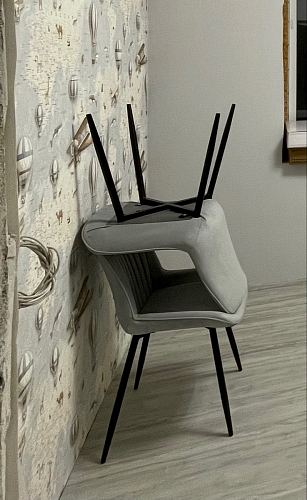 Стул на металлокаркасе Седа К кирпичный / черный фото покупателя 168