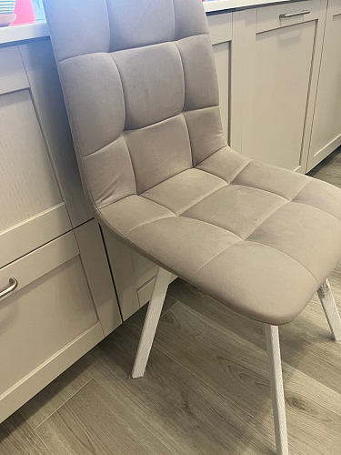 Стул на металлокаркасе Чилли светло-серый / белый каркас фото покупателя 535