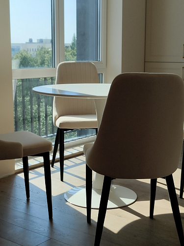 Стеклянный стол Tulip 90 white фото покупателя 38