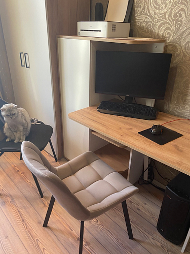 Стул на металлокаркасе Челси бирюзовый / черный фото покупателя 174