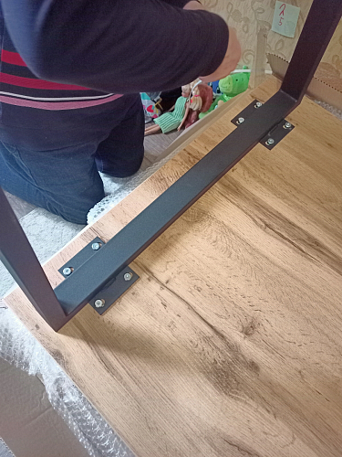 Стол раскладной Лота Лофт 120 25 мм юта / черный матовый фото покупателя 920