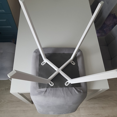 Комплект из "Стул на металлокаркасе Чилли розовый / черный каркас" 2 шт. фото покупателя 286