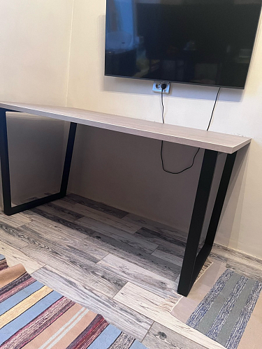 Деревянный стол Лота Лофт 140х80 черный матовый / бетон светлый фото покупателя 680