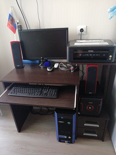 Стол компьютерный Джаз-24 правый белый фото покупателя 193