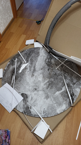 Стеклянный стол Анселм белый фото покупателя 17