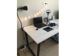 Деревянный стол Лота Лофт 120(160)х75 черный матовый / бетон светлый фото покупателя 226