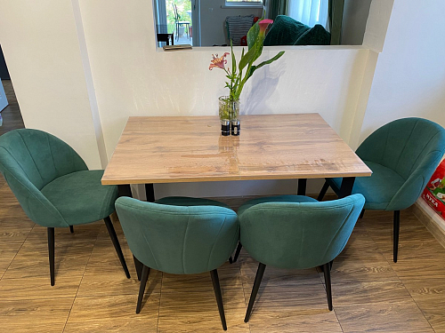 Стол раскладной Лота Лофт 120 25 мм юта / черный матовый фото покупателя 506