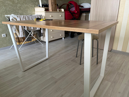 Деревянный стол Лота Лофт 120x75 дуб крафт табачный / черный матовый фото покупателя 287