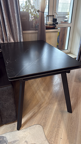 Керамический стол Норман 140 (200) х 80 белый мрамор alpin white / snow white / белый фото покупателя 52