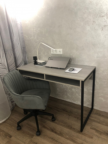 Письменный стол Леон Лофт бетон / черный матовый фото покупателя 99