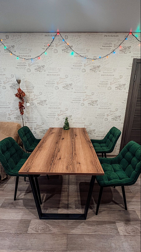 Стол Лота Лофт 140 25 мм черный матовый / бетон фото покупателя 438