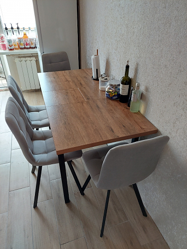 Стул на металлокаркасе Чилли К темно-серый (velutto 32) / черный фото покупателя 71