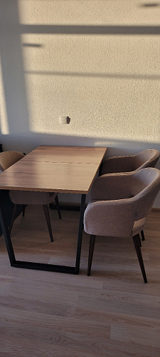 Стол Лота Лофт 120 32 мм бетон / черный матовый фото покупателя 30