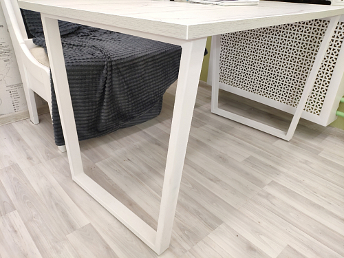 Деревянный стол Лота Лофт 120х75 белый матовый / дуб крафт золотой фото покупателя 372